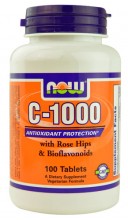 NOW Foods C-1000 with Rose Hips & Bioflavonoids -- 100 Tablets